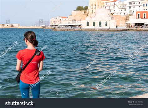 Young Girl Standing Alone On Seafront Stock Photo 428459785 Shutterstock