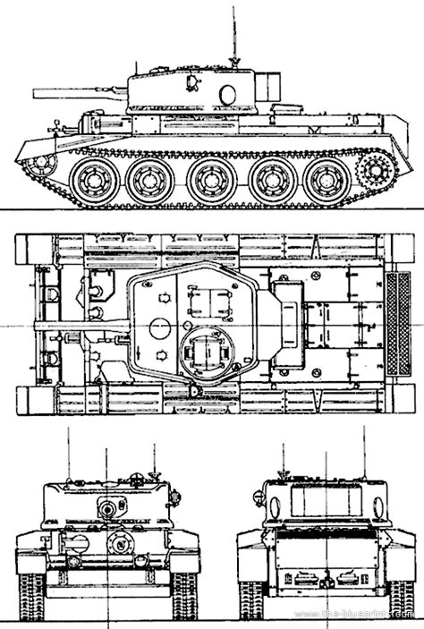Tank A27m Cromwell Mkiv Drawings Dimensions Figures Download