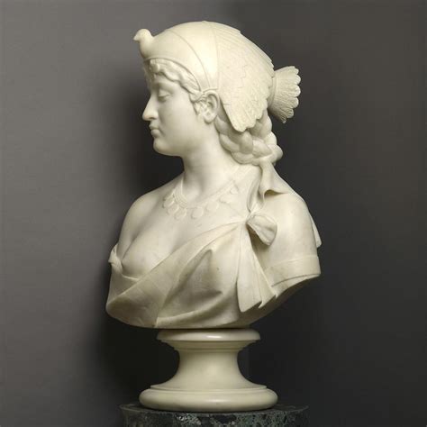 Statuary Marble Bust Of Cleopatra Bada