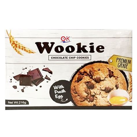 Ok Wookie Chocolate Chip Cookies Premium Grade With Fresh Egg 216g