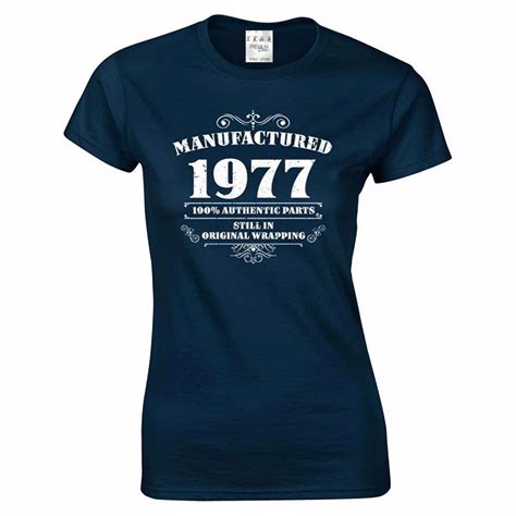 2019 Womens 40th Birthday T Shirt Manufactured 1977 Tee Shirts 40th
