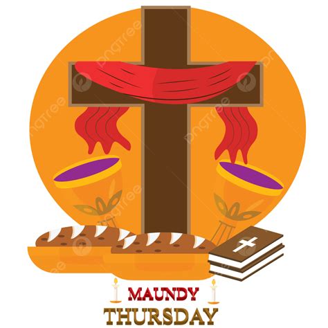 Holy Week Maundy Thursday Vector Illustration Holy Passion