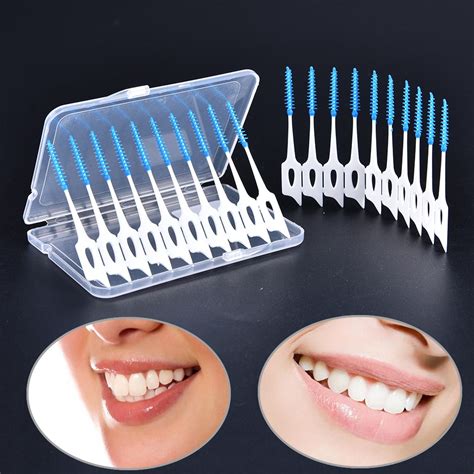 20pcs Silicone Dental Floss Brushes Oral Hygiene Toothpick Soft Teeth Massage Brushes