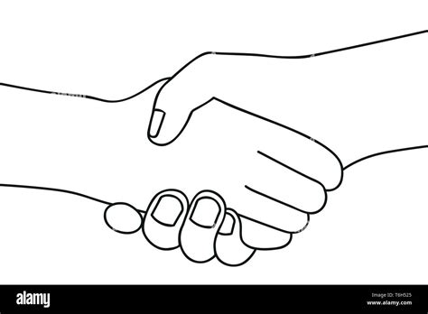 How To Draw Hands Shaking Easy Step By Step Shaking Hands Line