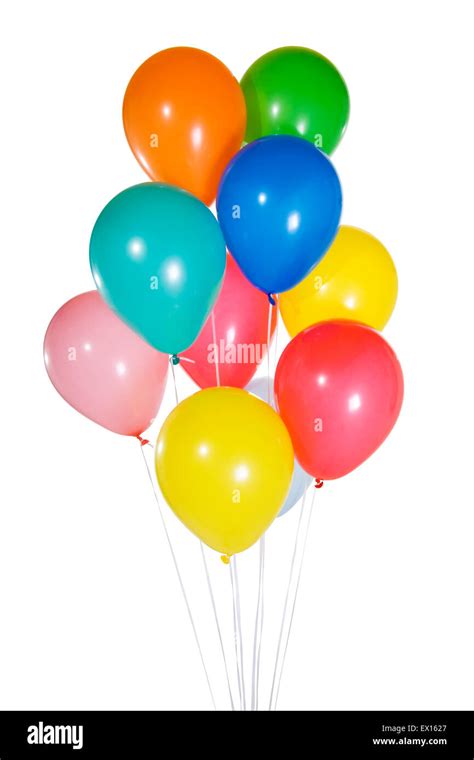 Stock Image Of Colorfun Balloons Floating Isolated On White Stock