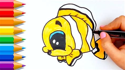 CÓmo Dibujar Un Pez Kawaii 💙 How To Draw A Cute Fish Youtube