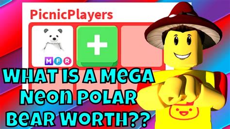 What A Mega Neon Polar Bear Is Worth In Adopt Me Roblox Youtube