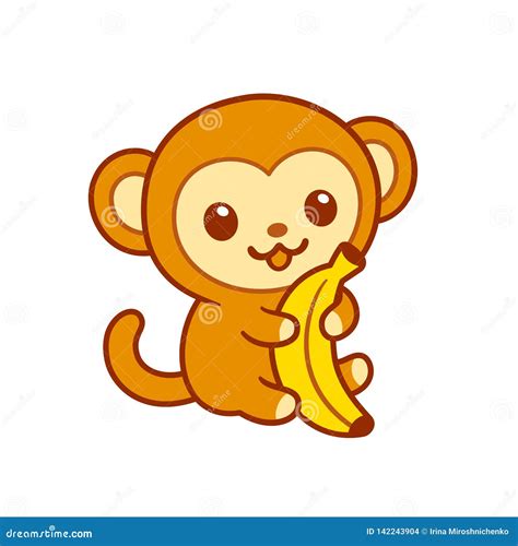 How To Draw A Cartoon Monkey With A Banana Banana Poster