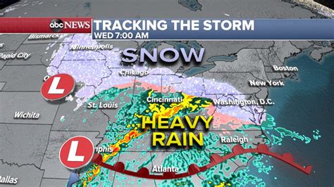 Storm Headed To Eastern Half Of Us Threatening Major Snowfall In Dc And Flooding In The South
