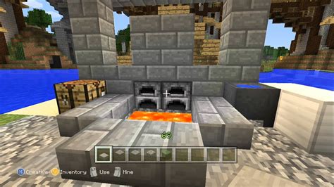 Minecraft Xbox 360 Our First Blacksmith Youtube