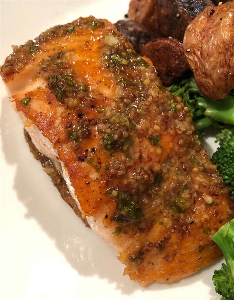 Salmon With Mustard Maple Sauce Cookingwithdfg