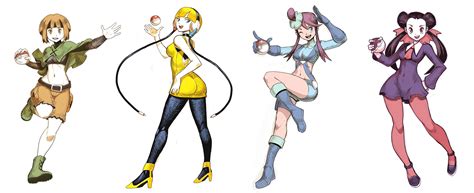 Skyla Elesa Gardenia And Roxanne Pokemon And 3 More Drawn By