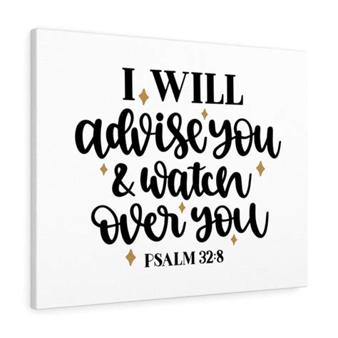 Scripture Walls Advise Psalm 32 8 Bible Verse Canvas Christian Wall Art