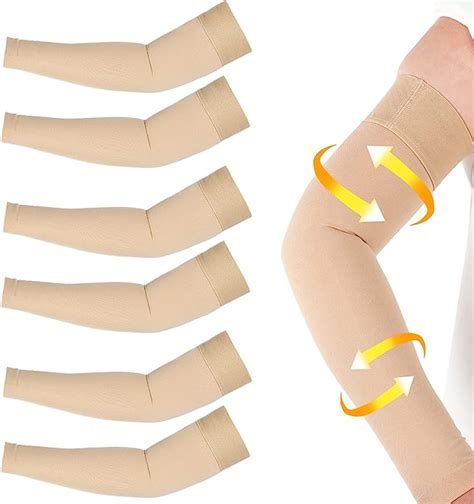 Sosation 3 Pairs Lymphedema Compression Arm Sleeve Full Arm