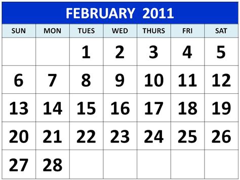 Download Wallpapers Free Download Printable February 2011calendar
