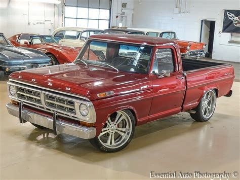 1972 Ford F 100 7180 Miles Candy Red Short Bed 390 V8 3 Speed Automatic
