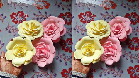 How To Make Realistic Easy Paper Roses Paper Flower Diy Rose Flower