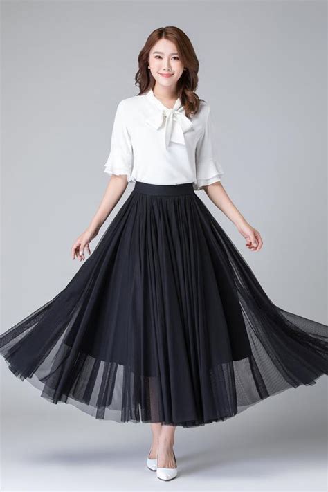 Buy Black Net Flared Skirt Online ₹499 From Shopclues