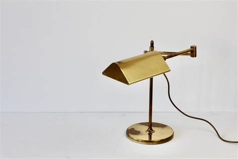 Florian Schulz Mid Century Vintage Modernist Brass Adjustable Table