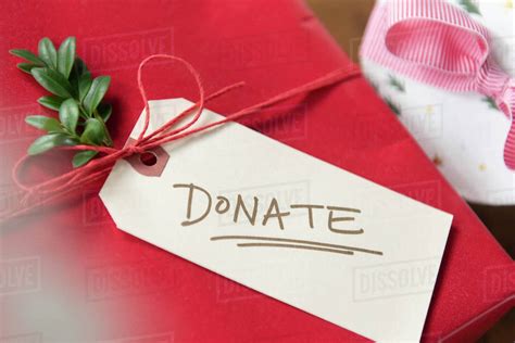 Christmas Present Donation Stock Photo Dissolve
