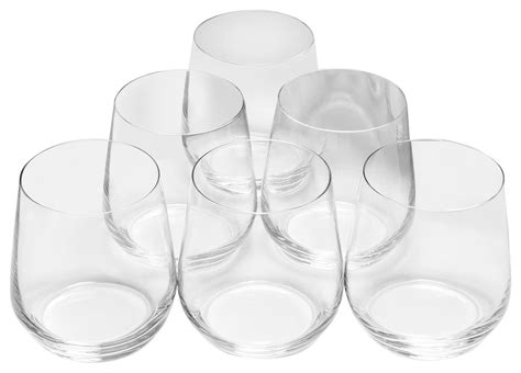 catering pack stemless wine glasses set of 12 contemporary wine glasses by 10 strawberry