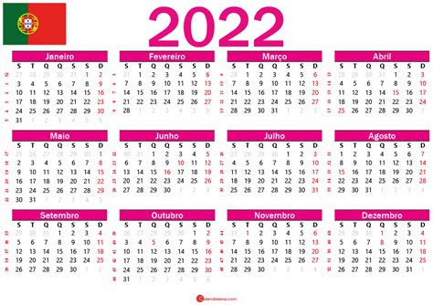 Calendário 2022 Com Feriados Para Imprimir Calendario Lunare