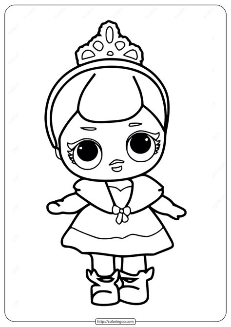Lol Surprise Doll Crystal Queen Coloring Page