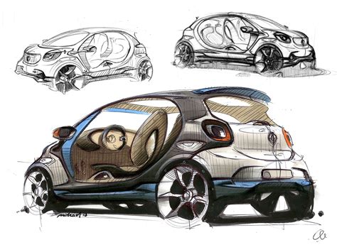 Smart Forjoy Concept Design Sketch Gallery Car Body Design