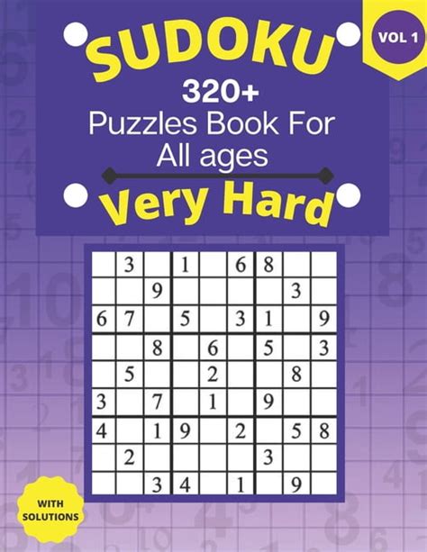 Very Hard Sudoku Puzzle Books 9x9 Sudoku Puzzle Book With 320 Very