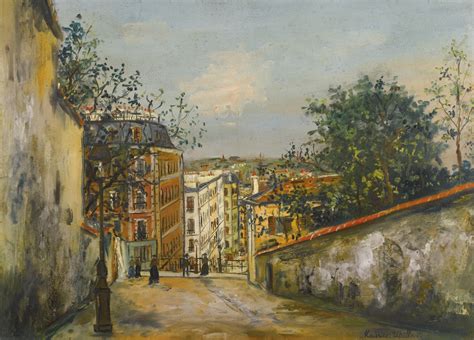 Maurice Utrillo Rue Du Mont Cenis 1914 Oil On