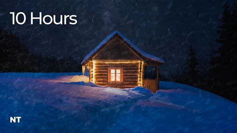 Cozy Winter Cabin In Blizzard Snowstorm In Mountains Fall Asleep Fast