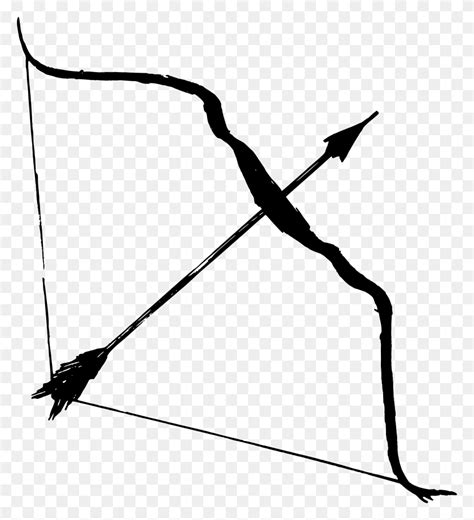 Bow And Arrow Black And White Clipart