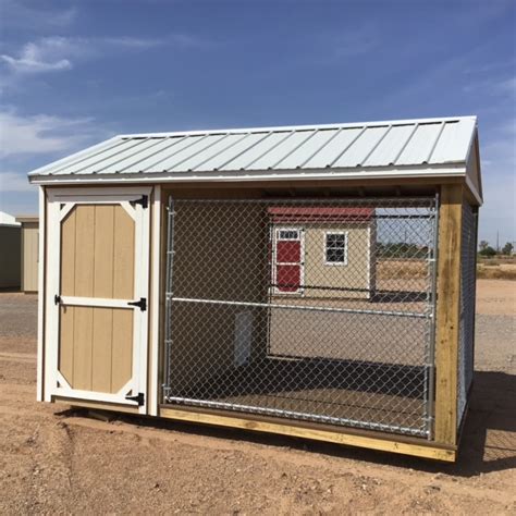 8x16 Dog Kennel Desert Rose Portable Buildings