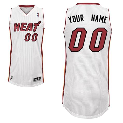Mens Miami Heat White Custom Authentic Jersey Nba Store