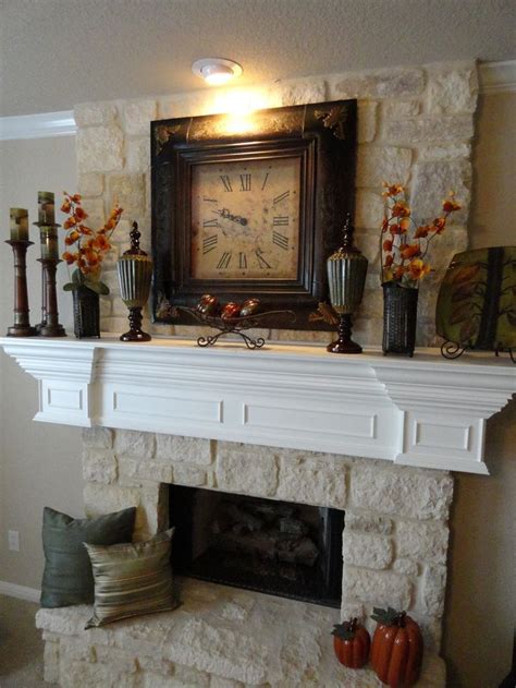 A decorative wall clock makes a stylish and practical centerpiece for above your fireplace mantel. 17 Best images about Mantle Decorating on Pinterest ...