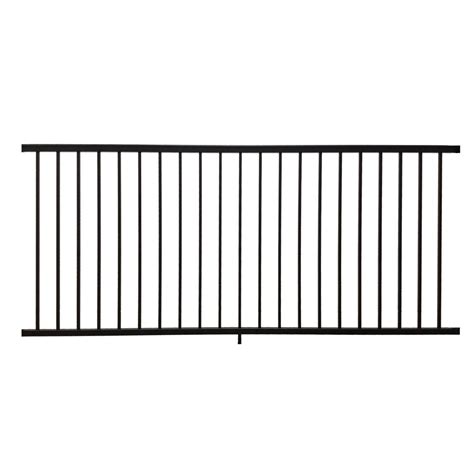 Textured black aluminum baluster railing kit. Weatherables Stanford 36 in. H x 96 in. W Textured Black Aluminum Railing Kit-CBR-B36-A8 - The ...
