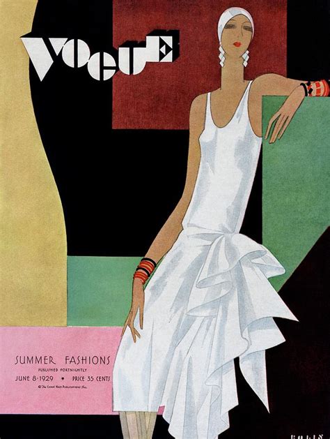 A Vintage Vogue Magazine Cover Of A Woman Photograph By William Bolin