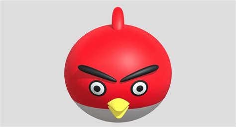 Cartoon Angry Bird 3d Model Cgtrader