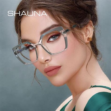 Shauna Retro Anti Blue Light Tr90 Square Women Glasses Frame Clear Optical Lens Eyewear Men