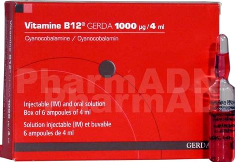 Vitamine B12 Gerda 1000 µg4 Ml Solution Injectable Et Buvable 6
