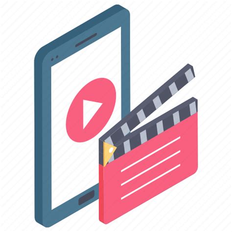 Mobile video, online movie, video app, video player, video streaming icon