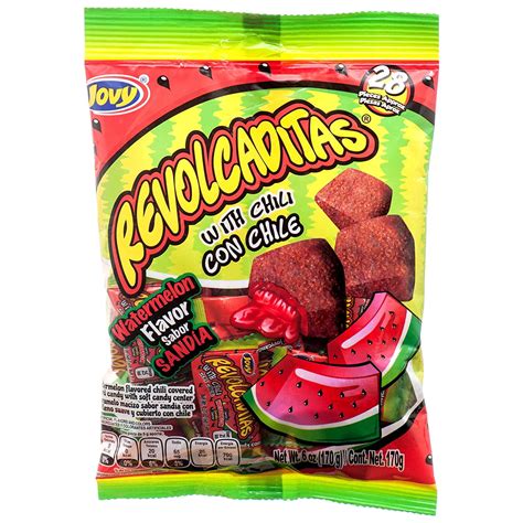 Jovy Revolcaditas Sandia Watermelon Flavor Mexican Candy 24 X 6 Oz