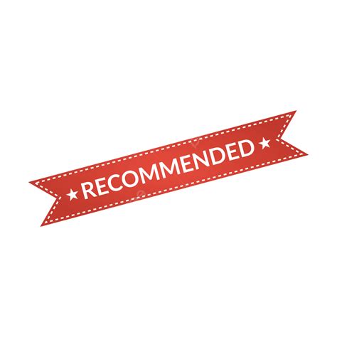Recommended With Ribbon Recommended Label Recommended Recommend Png