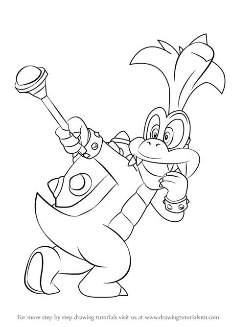 Learn How To Draw Iggy Koopa From Super Mario Super Mario Step By