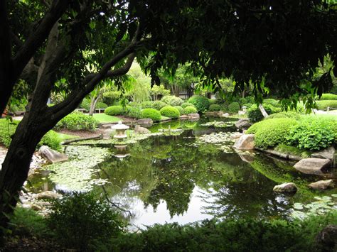 Japanese Zen Garden Zen Bridge Pond Path