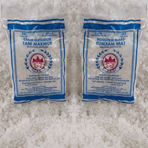 Garam Dapur Kasar Premium Murah Putih Bersih Beryodium 220g Merk Tani