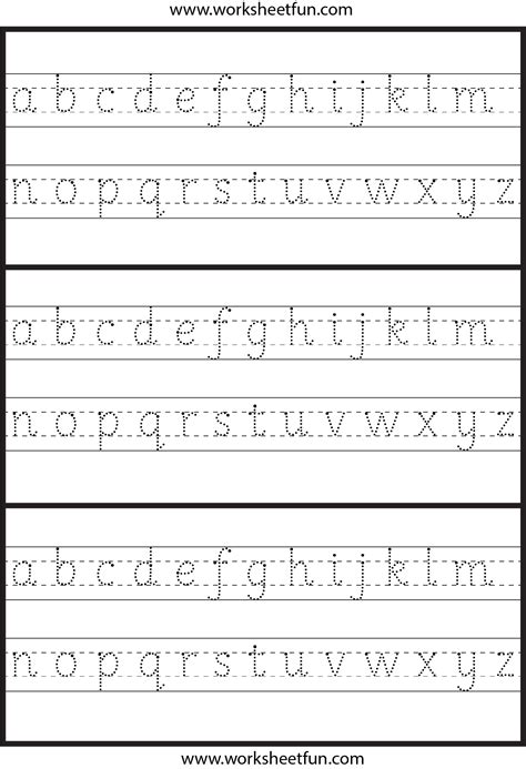 Lowercase Small Letter Tracing Worksheet Handwriting Worksheets For