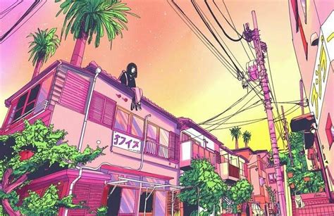 Wallpaper fabric, orange, backgrounds, color image. Pin by lucas on 插画 | Aesthetic anime, Aesthetic art ...