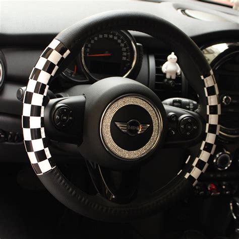 Checkers Steering Wheel Cover Great For Mini Cooper Countryman Carsoda
