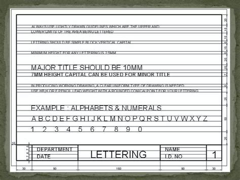 Lettering Techniques In Engineering Drawing